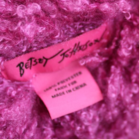 Betsey Johnson Hot Pink Fuzzy Boa Neck Scarf - Picture 3 of 4